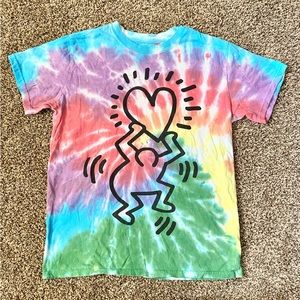 Keith Haring Tie Dye Short Sleeved T-Shirt